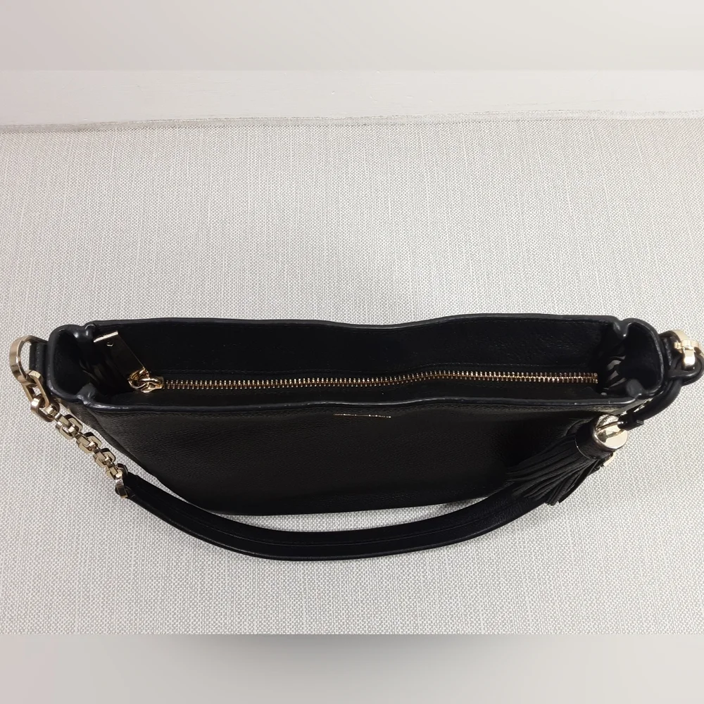 Kate Spade New York Black Pebbled Leather Shoulder Bag Hobo Flaw